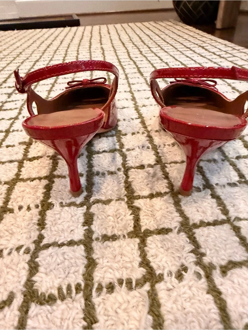 Reformation Red Noreen Slingback Pump heels